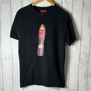 Burton Black Graphic T-Shirt Men’s Medium Snowboard Mountain Logo red